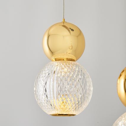 LED-Hängeleuchte mit Seilaufhängung CREMONA LED/27W/230V 3000K goldfarben