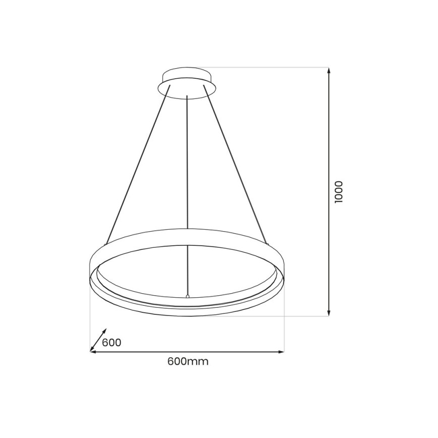 LED-Hängeleuchte ORBITA LED/52W/230V weiß/schwarz