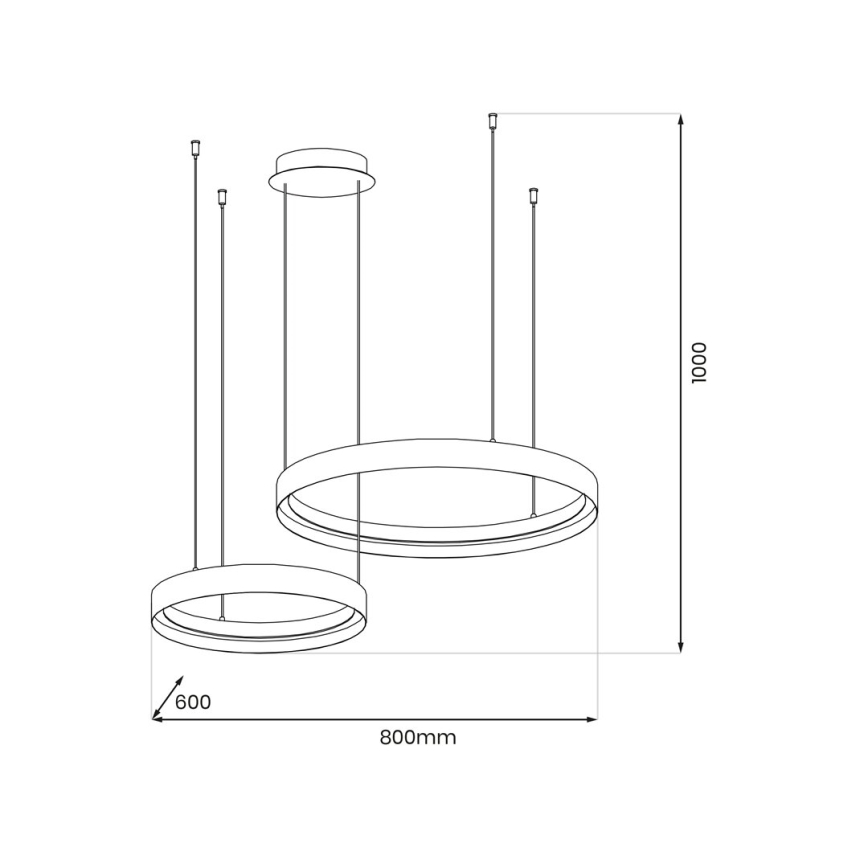 LED-Hängeleuchte ORBITA LED/72W/230V weiß/schwarz