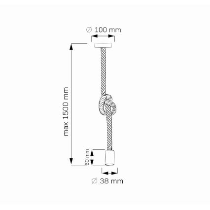 LED-Hängeleuchte ROPE 1xE27/8W/230V