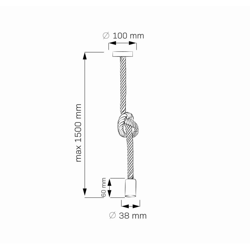 LED-Hängeleuchte ROPE 1xE27/8W/230V