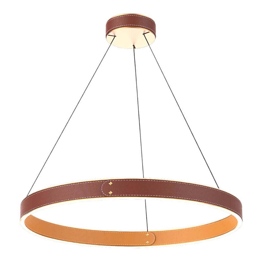 LED-Hängeleuchte Schnur LEATHER LED/47,8W/230V braun/orange