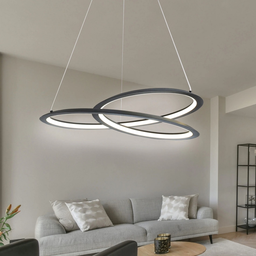 LED-Hängeleuchte TANGO LED/44W/230V 4000K d 60 cm schwarz