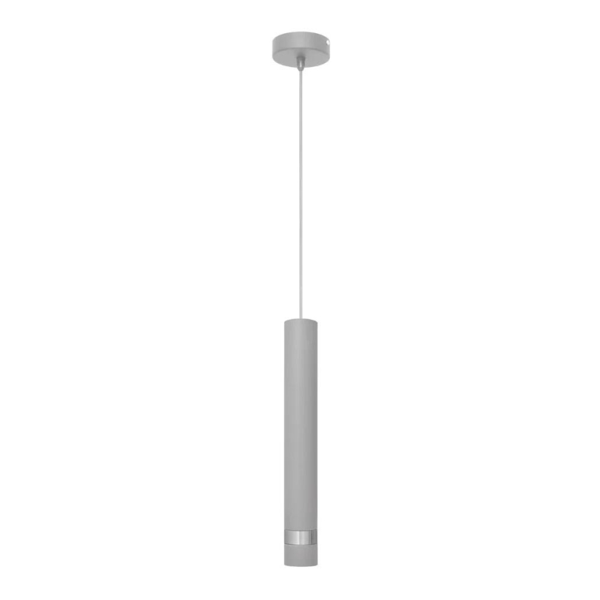 LED Hängeleuchte TUBA 1xGU10/4,8W/230V grau/glänzendes Chrom
