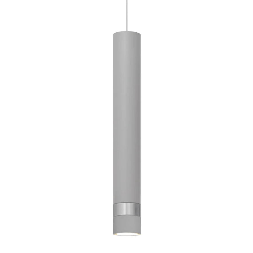LED Hängeleuchte TUBA 1xGU10/4,8W/230V grau/glänzendes Chrom