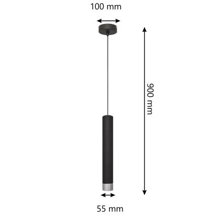 LED Hängeleuchte TUBA 1xGU10/4,8W/230V