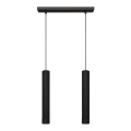 LED Hängeleuchte TUBA 2xGU10/4,8W/230V schwarz