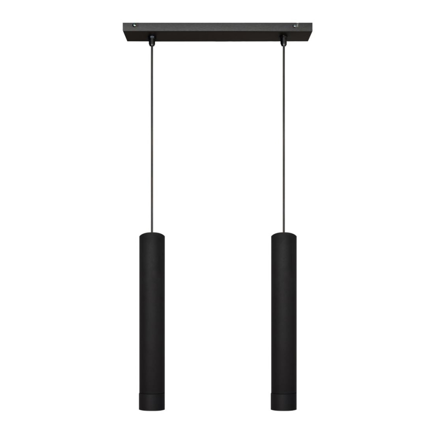 LED Hängeleuchte TUBA 2xGU10/4,8W/230V schwarz