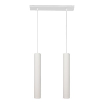 LED Hängeleuchte TUBA 2xGU10/4,8W/230V weiß