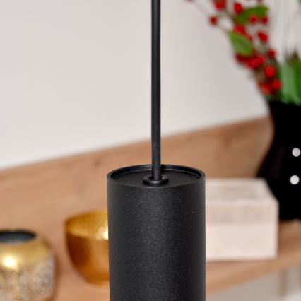 LED Hängeleuchte TUBA 3xGU10/4,8W/230V schwarz