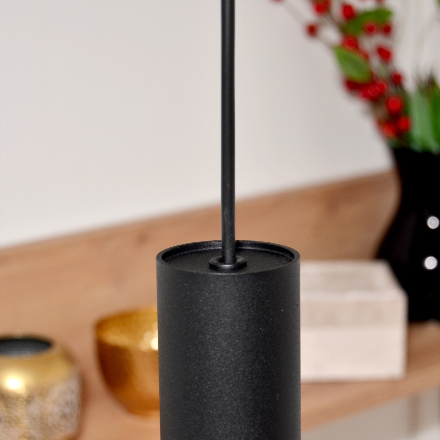 LED Hängeleuchte TUBA 3xGU10/4,8W/230V schwarz