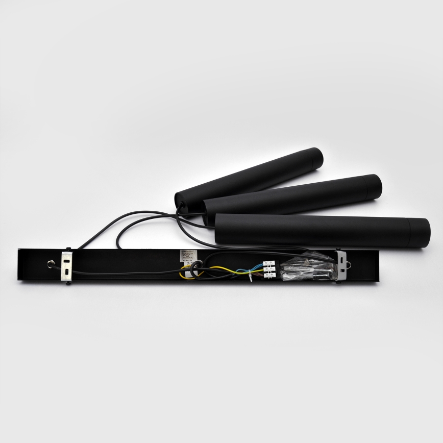 LED Hängeleuchte TUBA 3xGU10/4,8W/230V schwarz