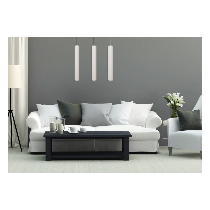 LED Hängeleuchte TUBA 3xGU10/4,8W/230V weiß