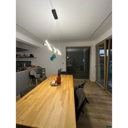 LED-Hängeleuchte TWIST LED/37W/230V 4000K 120 cm schwarz