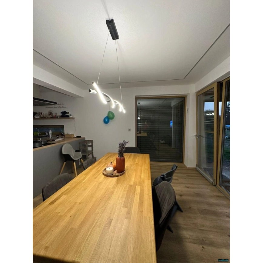LED-Hängeleuchte TWIST LED/37W/230V 4000K 120 cm schwarz