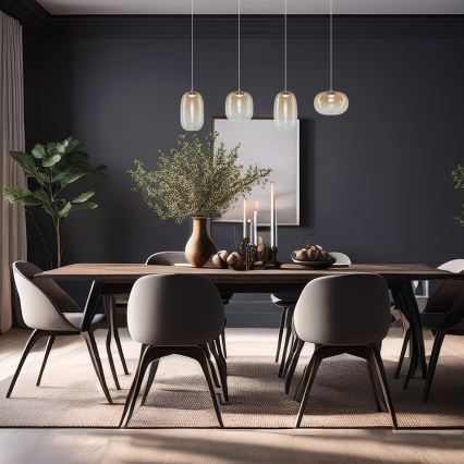 LED-Hängeleuchte VASO LED/15W/230V golden/rauchig