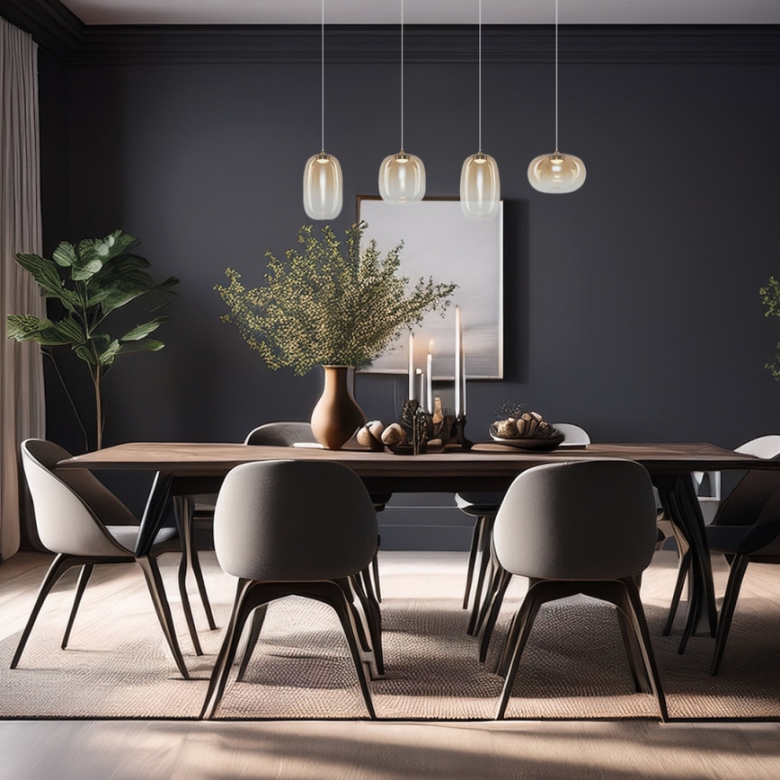 LED-Hängeleuchte VASO LED/15W/230V golden/rauchig