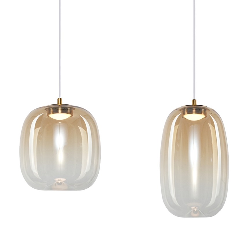 LED-Hängeleuchte VASO LED/15W/230V golden/rauchig