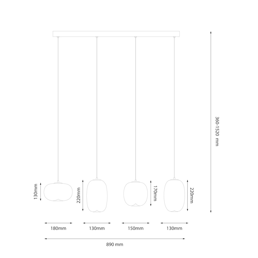 LED-Hängeleuchte VASO LED/15W/230V golden/rauchig