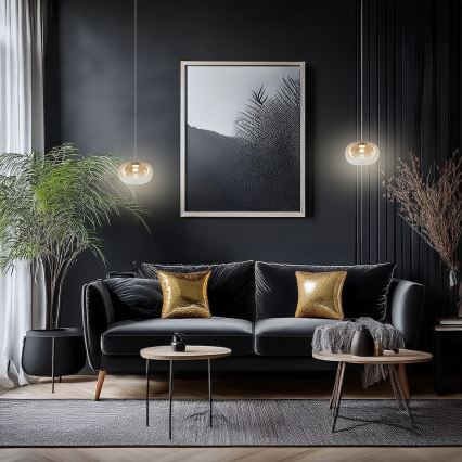 LED-Hängeleuchte VASO LED/4W/230V d 18 cm golden/rauchig