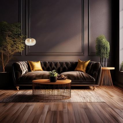 LED-Hängeleuchte VASO LED/4W/230V d 18 cm golden/rauchig