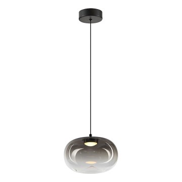 LED-Hängeleuchte VASO LED/4W/230V d 18 cm schwarz/rauchig