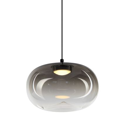 LED-Hängeleuchte VASO LED/4W/230V d 18 cm schwarz/rauchig