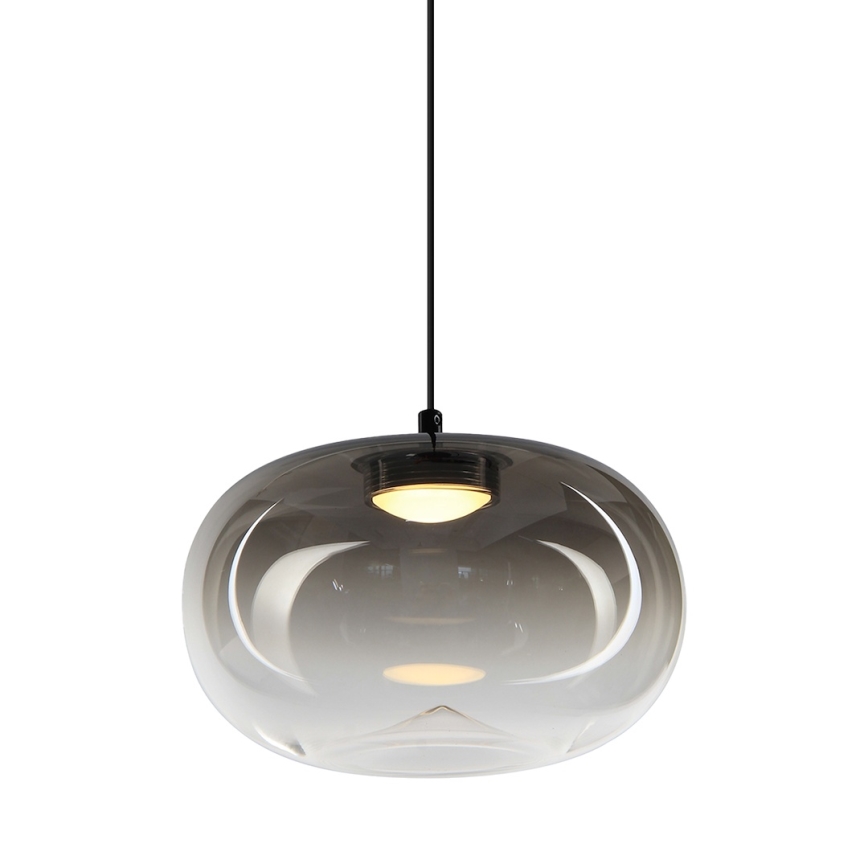 LED-Hängeleuchte VASO LED/4W/230V d 18 cm schwarz/rauchig