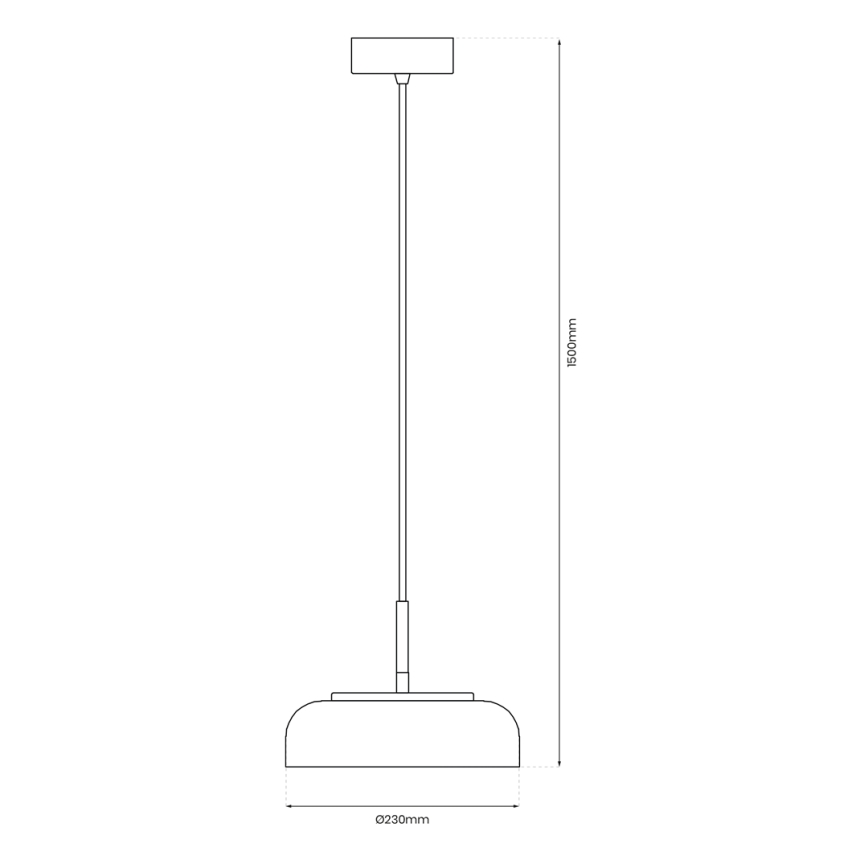 LED-Hängeleuchte VETRO LED/6W/230V d 23 cm beige/schwarz