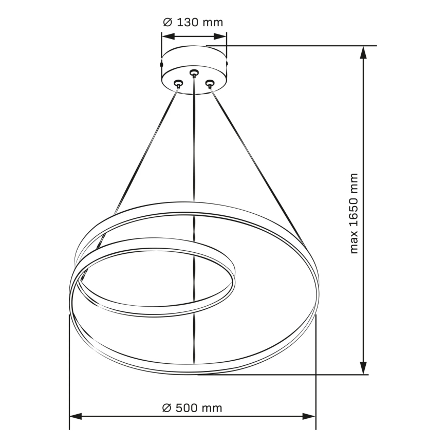LED-Hängeleuchte ZEFIRA LED/40W/230V 4000K d 50 cm glänzendes Chrom