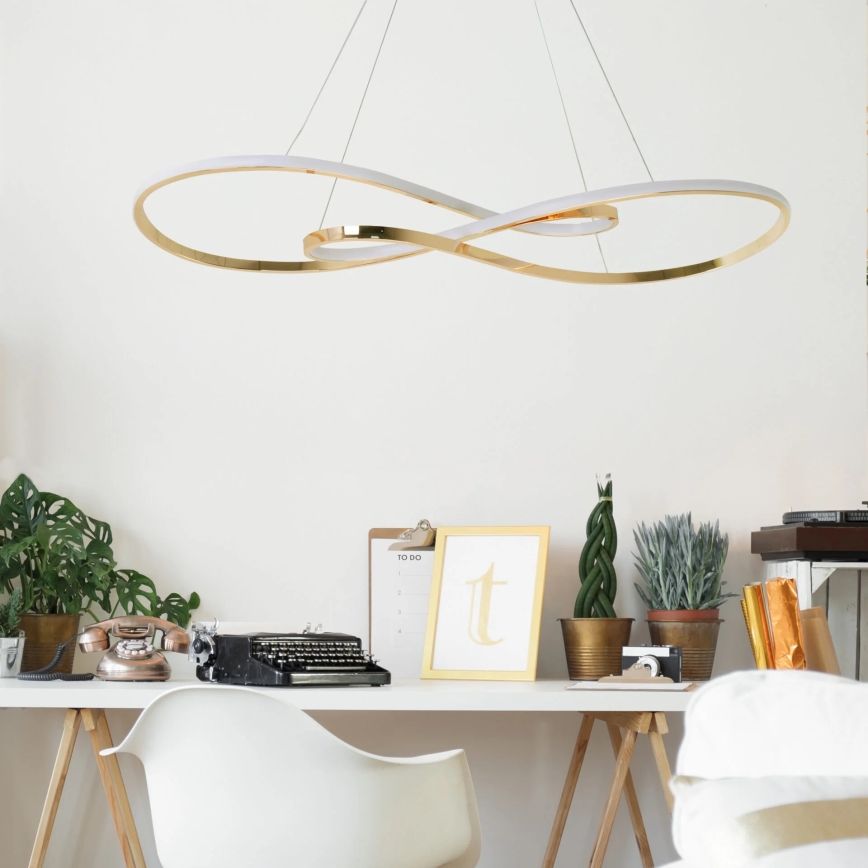 LED-Hängeleuchte ZUMBA LED/50W/230V golden