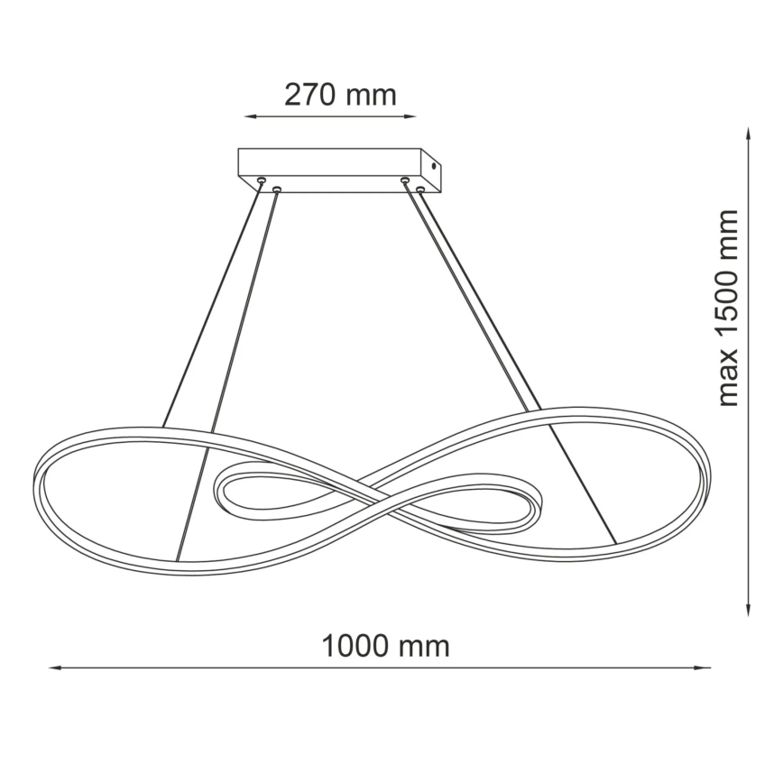LED-Hängeleuchte ZUMBA LED/50W/230V golden