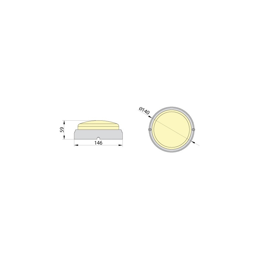 LED-Hochleistungs-Deckenleuchte FIDO LED/12W/230V IP65
