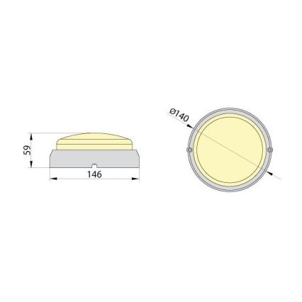 LED-Hochleistungs-Deckenleuchte FIDO LED/12W/230V IP65