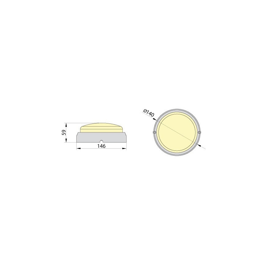 LED-Hochleistungs-Deckenleuchte FIDO LED/12W/230V IP65