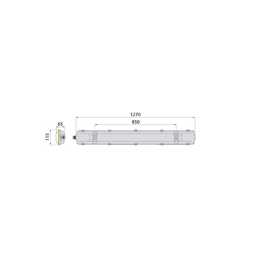 LED-Hochleistungs-Leuchtstofflampe 2xG13/18W/230V IP65