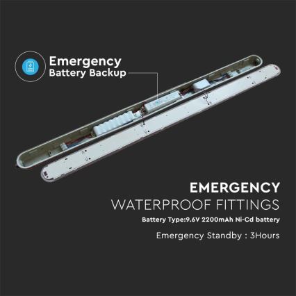 LED-Hochleistungs-Leuchtstofflampe EMERGENCY LED/36W/230V 4000K 120cm IP65