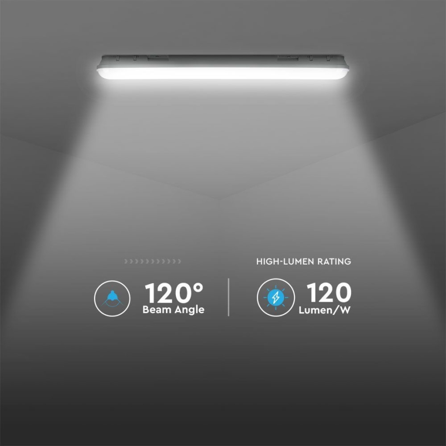 LED-Hochleistungs-Leuchtstofflampe mit Notfallmodul EMERGENCY LED/36W/230V 6500K 120cm IP65