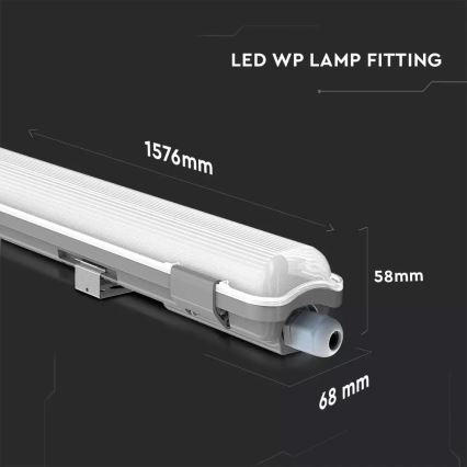 LED-Hochleistungs-Leuchtstofflampe LED/22W/230V 6400K 150cm IP65