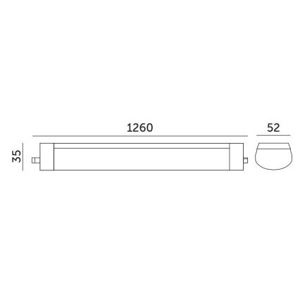 LED-Hochleistungs-Leuchtstofflampe LED/36W/230V IP65 4000K 126 cm