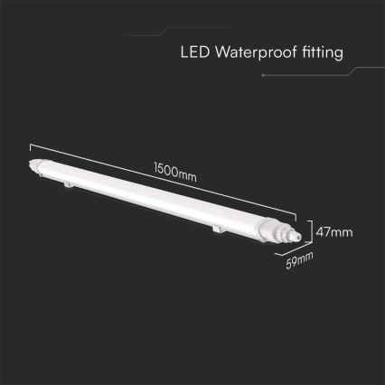 LED Hochleistungs-Leuchtstofflampe LED/48W/230V 6500K IP65 150 cm
