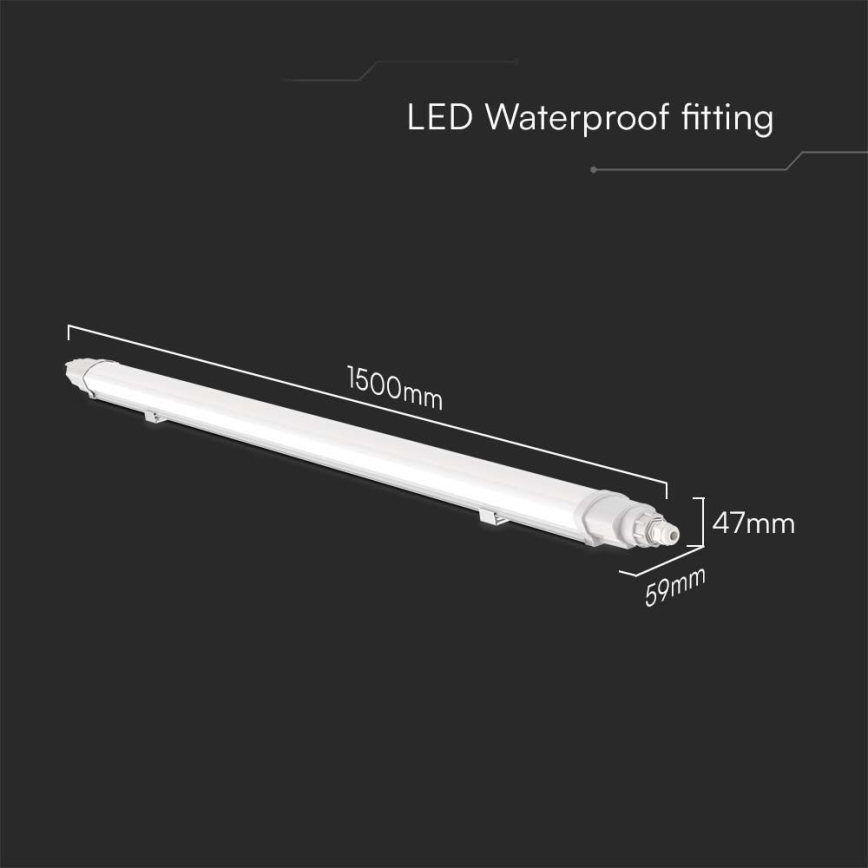 LED Hochleistungs-Leuchtstofflampe LED/48W/230V 6500K IP65 150 cm