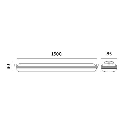 LED-Hochleistungs-Leuchtstofflampe NEXFORCE LED/52W/230V IP66 4000K