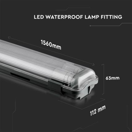 LED-Hochleistungs-Leuchtstofflampe T8 2xG13/22W/230V IP65 6400K 156 cm