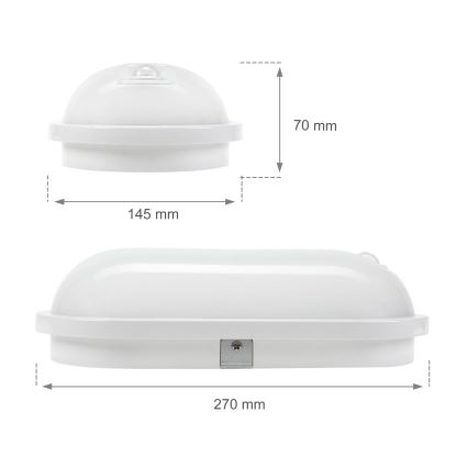 LED-Hochleistungsleuchte mit PIR-Sensor LED/20W/230V IP54