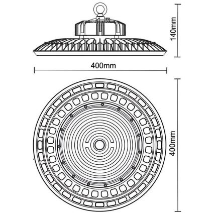 LED-Hochleistungsleuchte UFO HIGHBAY LED/200W/230V 5000K IP65