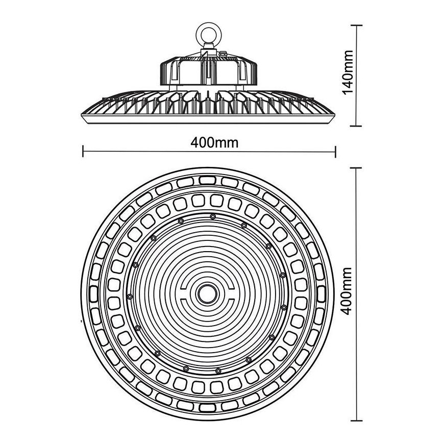 LED-Hochleistungsleuchte UFO HIGHBAY LED/200W/230V 5000K IP65
