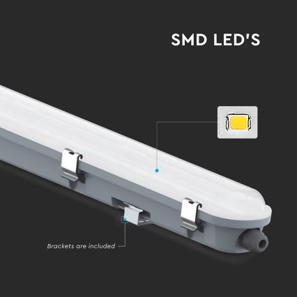 LED-technische Röhrenleuchte mit Notstrommodul LED/36W/230V 6500K IP65 2200 mAh 120 cm