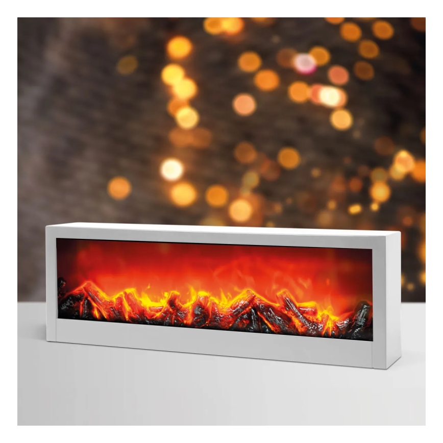 LED-Kamin-Dekoration 10xLED/3xC/5V