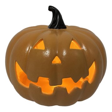 LED-Keramik-Kürbis HALLOWEEN LED/3xLR44/warmweiβ